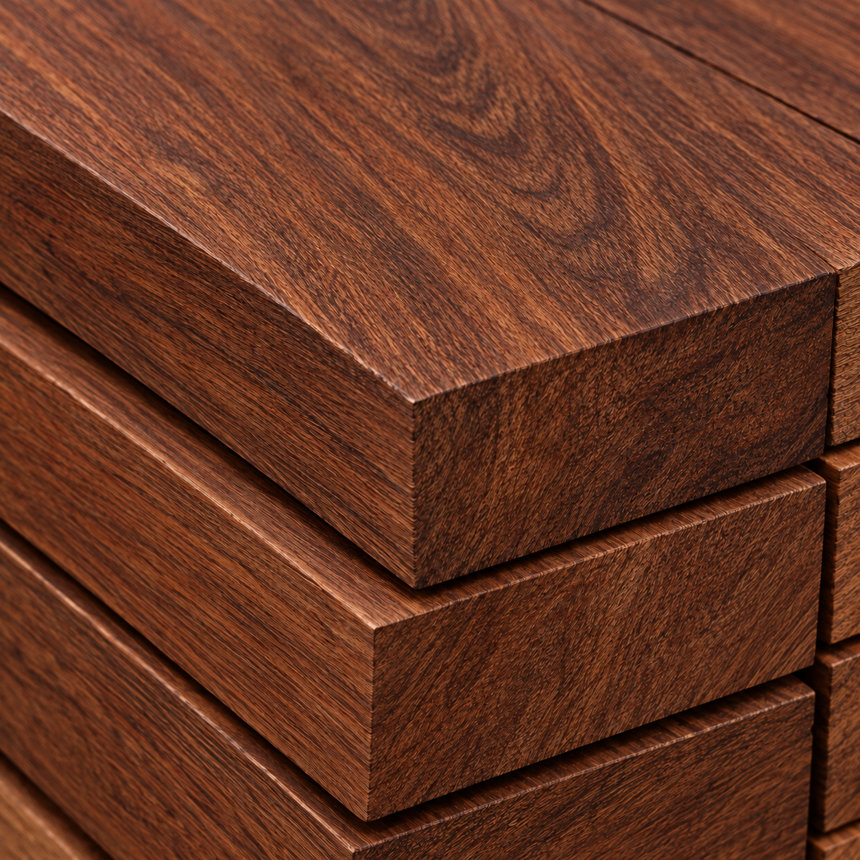 Illustrative Merbau timber boards