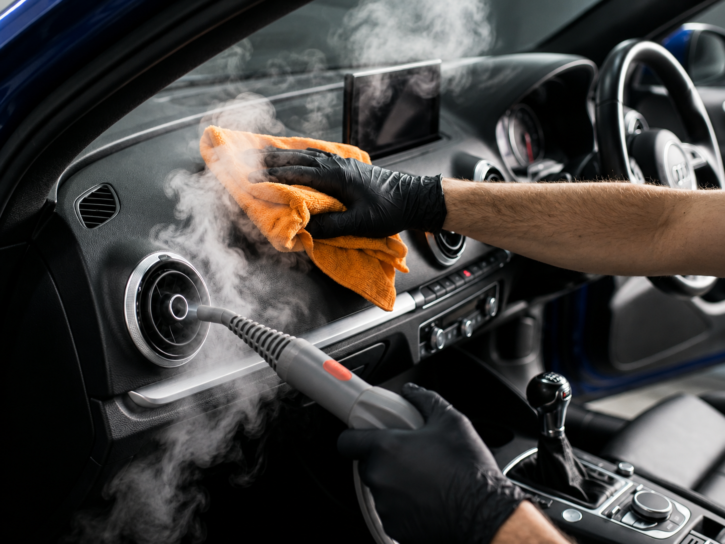 Steam cleaning and detailing service preview